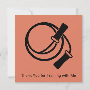 Personal Trainer Skipping Rope Thank You Card
