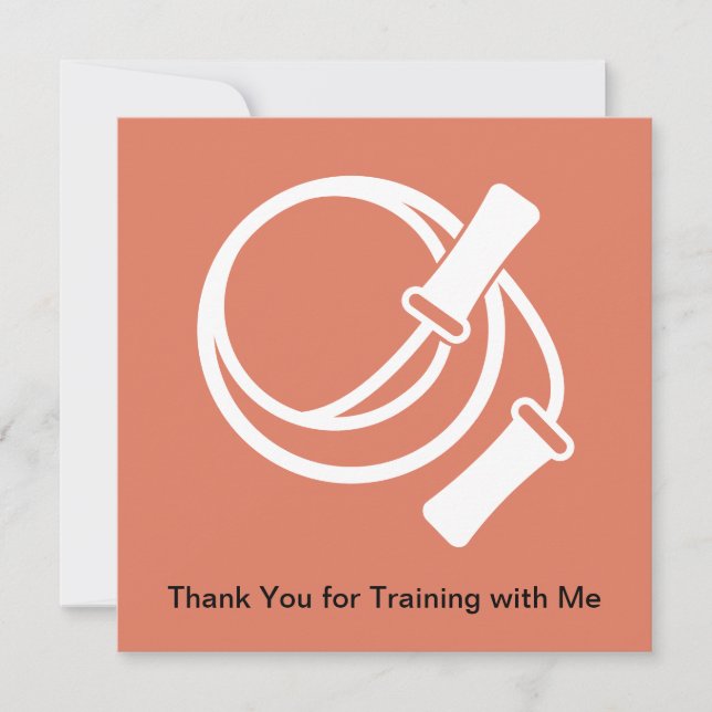 Personal Trainer Skipping Rope Thank You Card (Front)