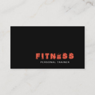 Personal Trainer Sport Coach Fitness Gym Centre Business Card