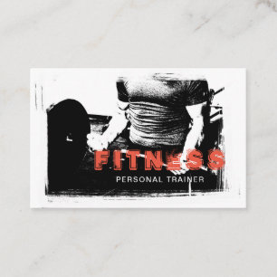 Personal Trainer Sport Fitness Coach Elegant Plain Business Card