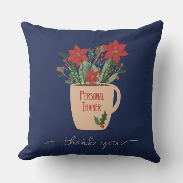 Personal Trainer Thank You at Christmas Cushion (Front)