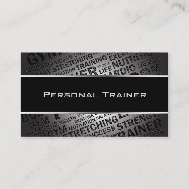 Personal Trainer Unique Business Card (Front)