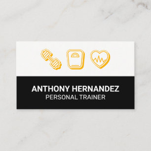 Personal Trainer Weight Scale Heart Monitor Business Card