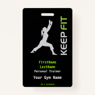 Personal Trainer, Yoga Instructor Badge ID Badge