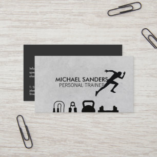 Personal Training Equipment Runner Business Card