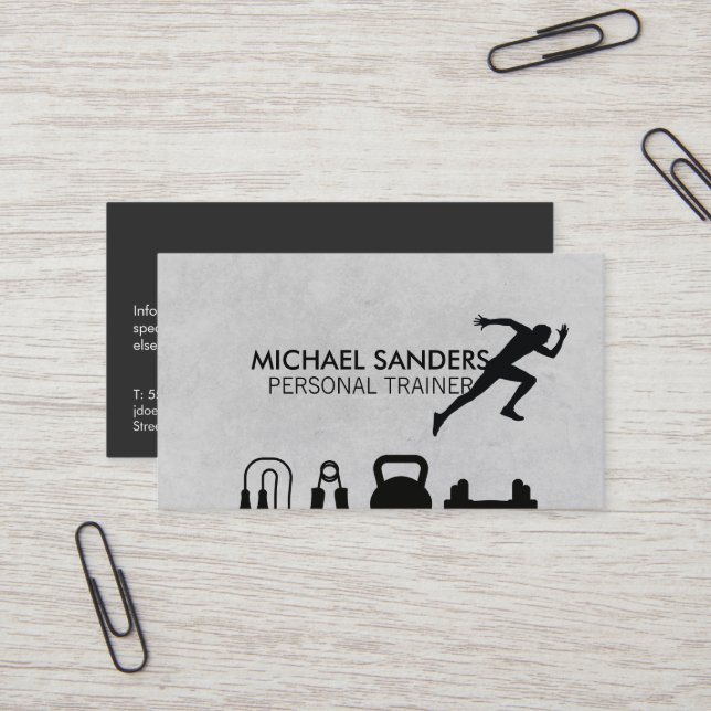 Personal Training Equipment | Runner Business Card (Front/Back In Situ)