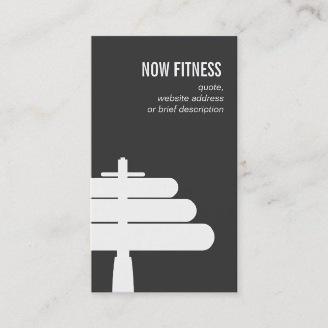 Personal Training Instructor Simple Black Business Card (Front)