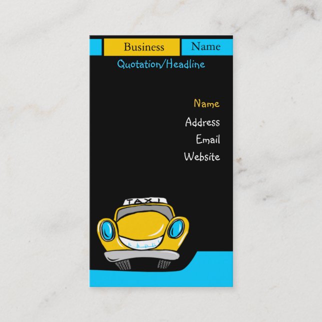 Personal Transportation Services -Business Card. Business Card (Front)