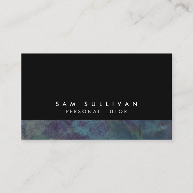 Personal Tutor Teal Grunge Education Training Business Card (Front)