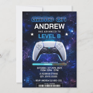 Personal Video Gamer birthday invitation