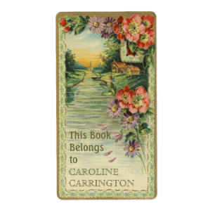 Personal Vintage Bookplate Labels