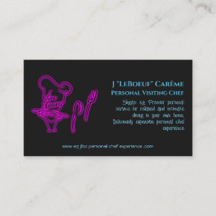 Personal Visiting Chef Experience Business Card