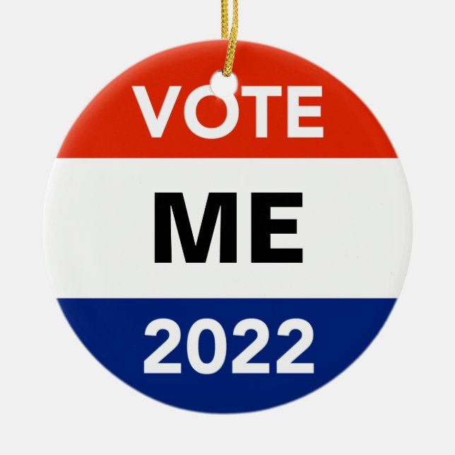 Personal Vote 2022 Midterm Election Campaign Ceramic Tree Decoration (Front)
