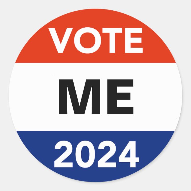 Personal Vote 2024 Presidential Election Campaign Classic Round Sticker (Front)