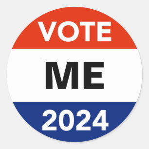 Personal Vote 2024 Presidential Election Campaign Classic Round Sticker