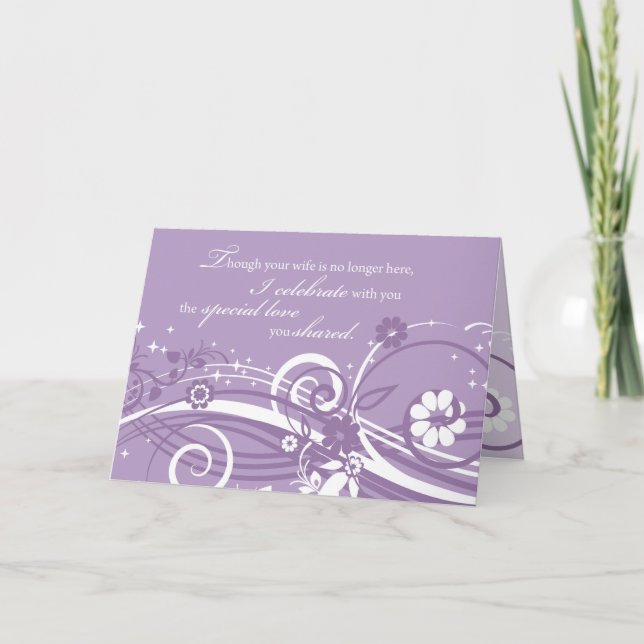 Personal Wedding Anniversary to Widow After Wife's Card (Front)