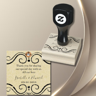 Personal Wedding Couple's Thank You Message  Rubber Stamp