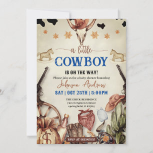 Personal western A Little CowBoy Baby Shower Invitation