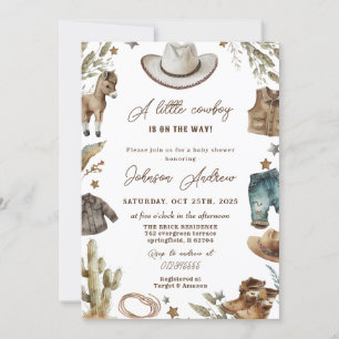 Personal Western CowBoy Baby Shower  Invitation