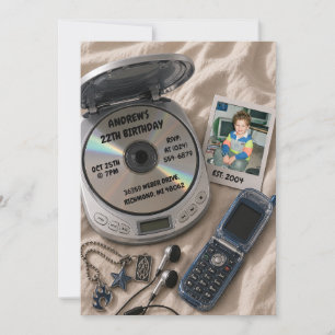 Personal Y2K Birthday Photo Invitation