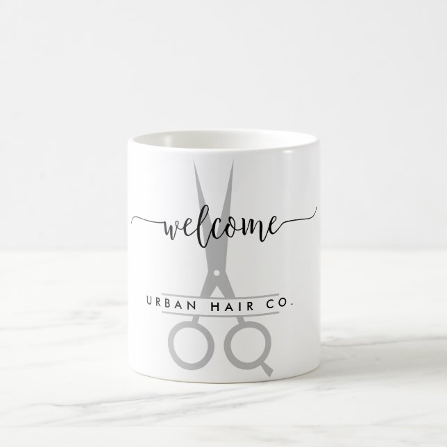Personali Hair Salon Welcome with Scissors Logo Coffee Mug (Center)