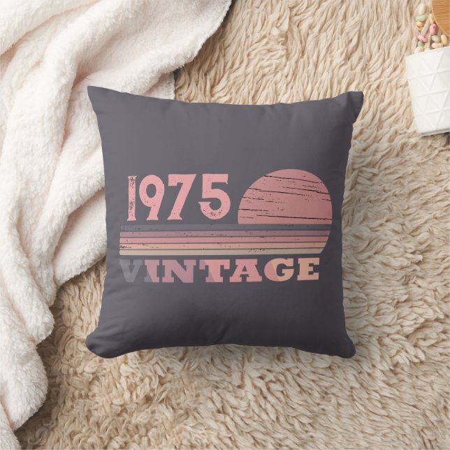 Personaliazed fifty vintage 50th birthday party cushion (Blanket)