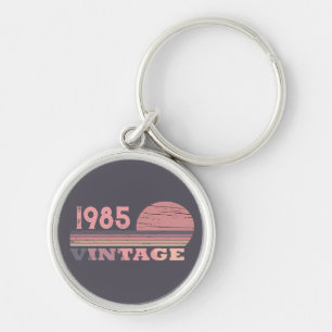 Personaliazed forty vintage 40th birthday party key ring