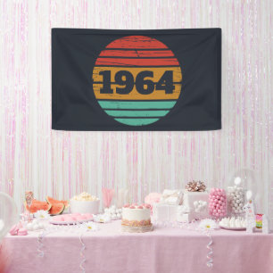 Personaliazed sixty vintage 60th birthday gifts banner