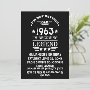 Personaliazed sixty vintage 60th birthday party invitation