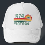 Personaliazed vintage 50th birthday gifts trucker hat<br><div class="desc">You can add some originality to your wardrobe collection with this vintage classic birthday graphic design with awesome typography font lettering, It is a great gift for men, women, husbands, wife, girlfriend, and a boyfriend who will love this one-of-a-kind artwork. Amazing and funny holiday present for your happy birthday party....</div>