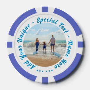 Personalied Your Photo Poker Chips and Custom Text