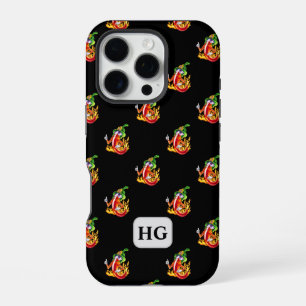 Personalisable Funny Proud Firefighter Chilli iPhone 16 Pro Case