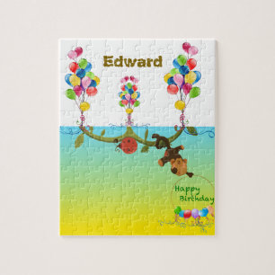 Personalisable Puzzle Birthday theme 