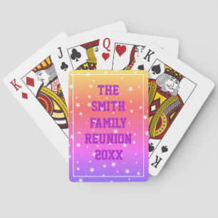 Personalisable Rainbow/White Star Fashion Playing Cards