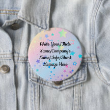 Personalisable Round Badge Write Anything You Like
