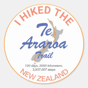 Personalisable Te Araroa Classic Round Sticker