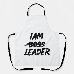 Personalisation aproniam leader not boos apron