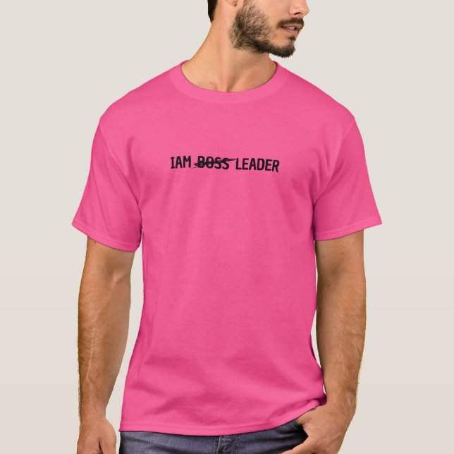 personalisation man tshirt "Iam Leader not boss" (Front)