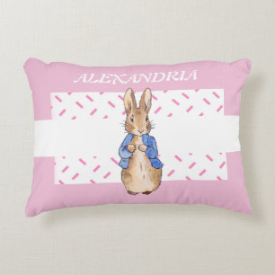 Personalisation Peter the Rabbit Child's Name Decorative Cushion