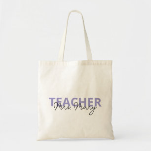 Personalisation Teacher Name, Teacher Appreciation Tote Bag