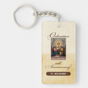Personalise, 10th Ordination Anniversary Angels Key Ring