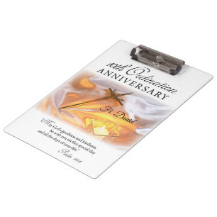 Personalise, 10th Ordination Anniversary, Cross Clipboard