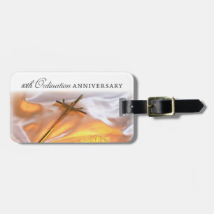Personalise, 10th Ordination Anniversary, Cross Luggage Tag