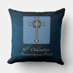 Personalise, 10th Ordination Anniversary of Priest Cushion