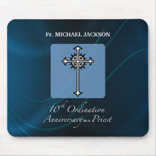 Personalise, 10th Ordination Anniversary of Priest Mouse Mat