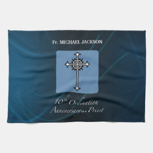 Personalise, 10th Ordination Anniversary of Priest Tea Towel