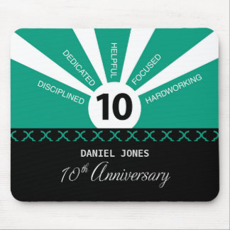 Personalise, 10th Year Employee Anniversary Mouse Mat