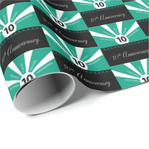 Personalise, 10th Year Employee Anniversary Wrapping Paper