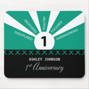 Personalise, 1st Year Employee Anniversary Mouse Mat