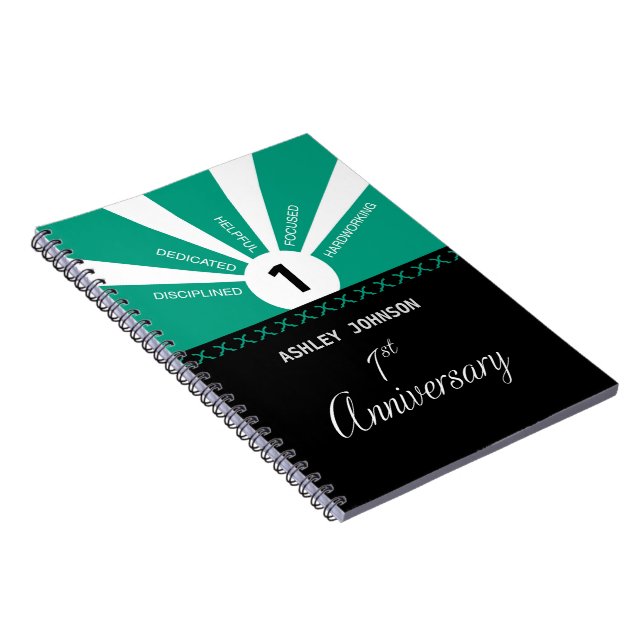 Personalise, 1st Year Employee Anniversary Notebook (Right Side)